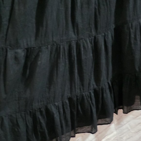 HYFVE Womens Black Mini Tiered Dress with Ruffle Sleeves Sz Large - Picture 4 of 6